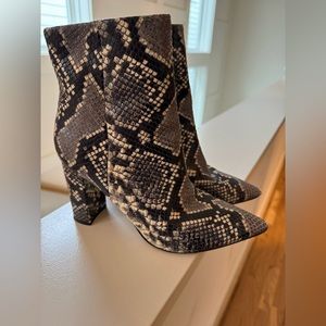 Marc Fisher Snake Skin Booties